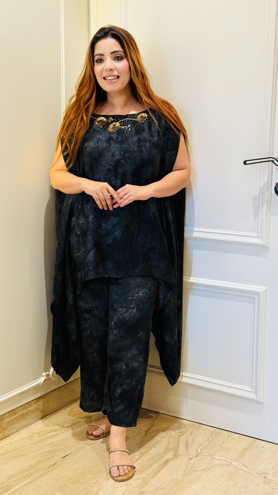 Premium Marbel Kaftan Suit